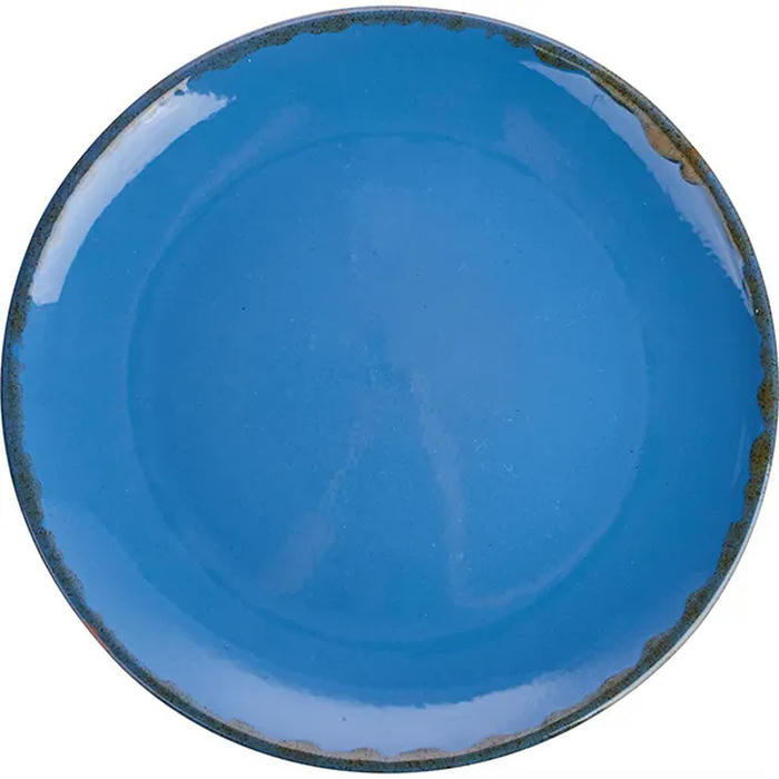 Тарелка мелкая «Синий крафт» керамика D=220,H=23мм голуб