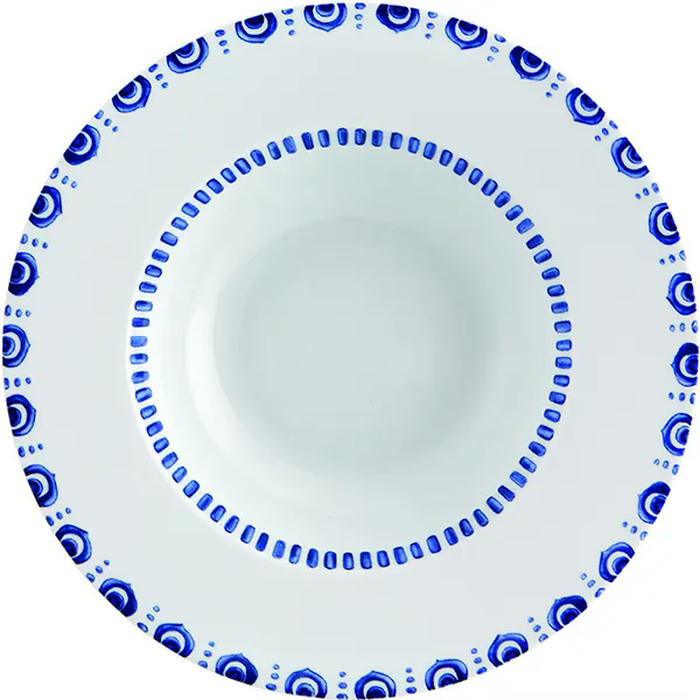 Тарелка для пасты фарфор D=24см белый,синий