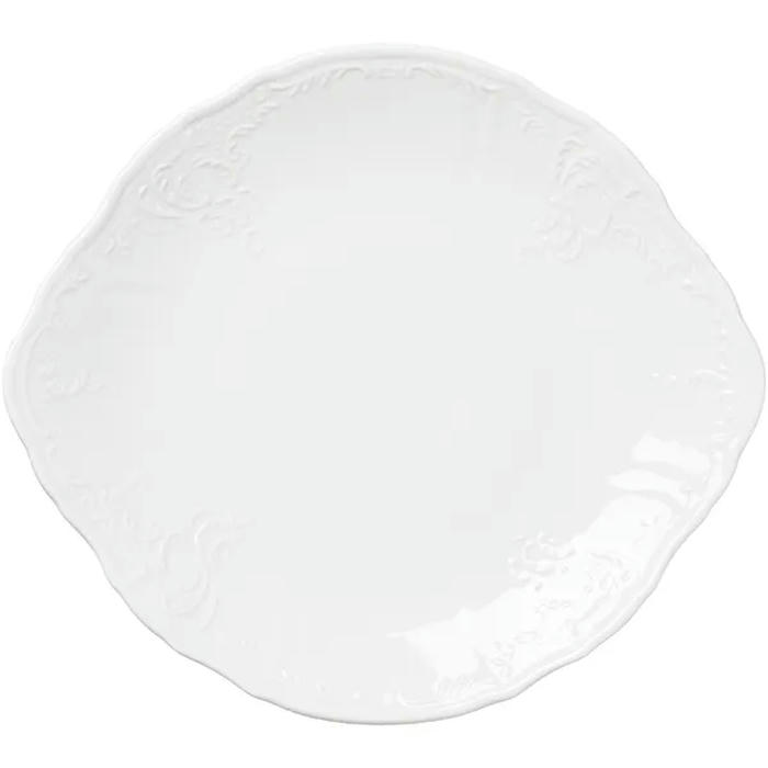 Тарелка д/торта «Бернадотт» фарфор D=27см белый