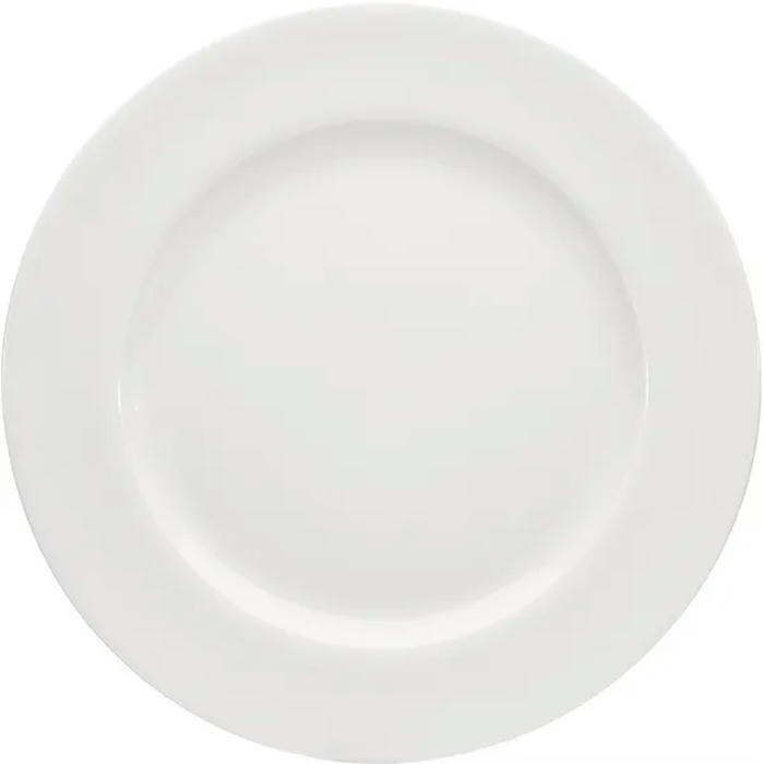Тарелка мелкая с широким бортом фарфор D=26см белый