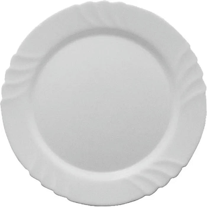 Блюдо круглое «Эбро» стекло D=320,H=25мм белый