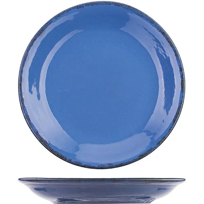 Блюдце «Синий крафт» керамика D=15,5см голуб