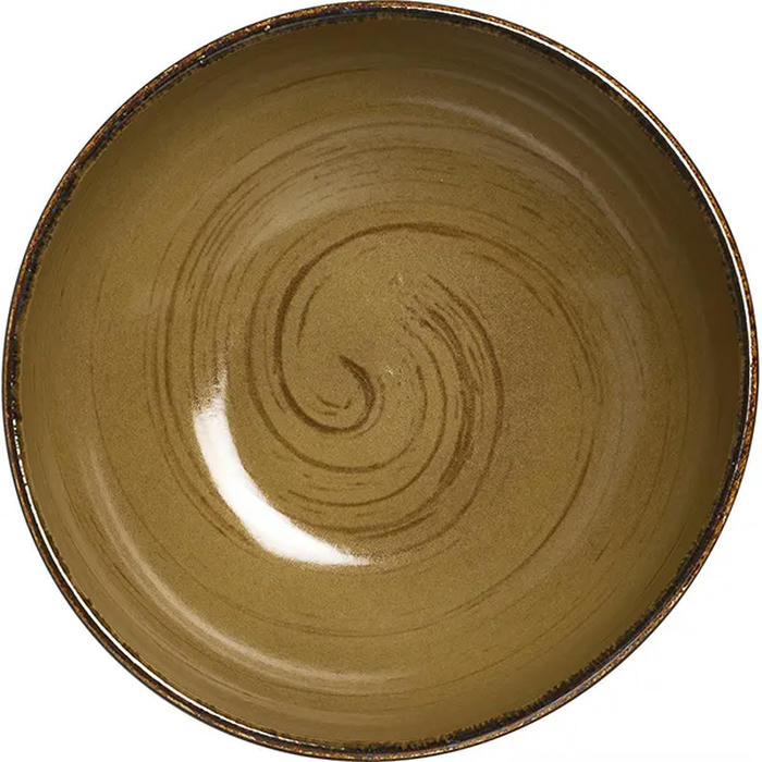 Салатник «Анфора Алма» керамика D=19,H=7см коричнев.,олив