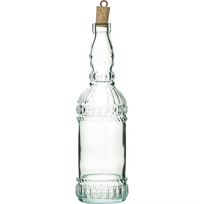 Бутылка д/вина с пробкой «Эссизи» стекло,дерево 0,72л D=80,H=315,L=80мм прозр