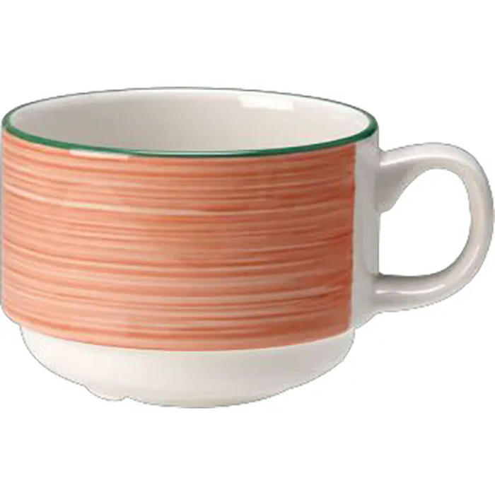 Чашка чайная «Рио Пинк» фарфор 200мл D=8,H=6см белый,розов