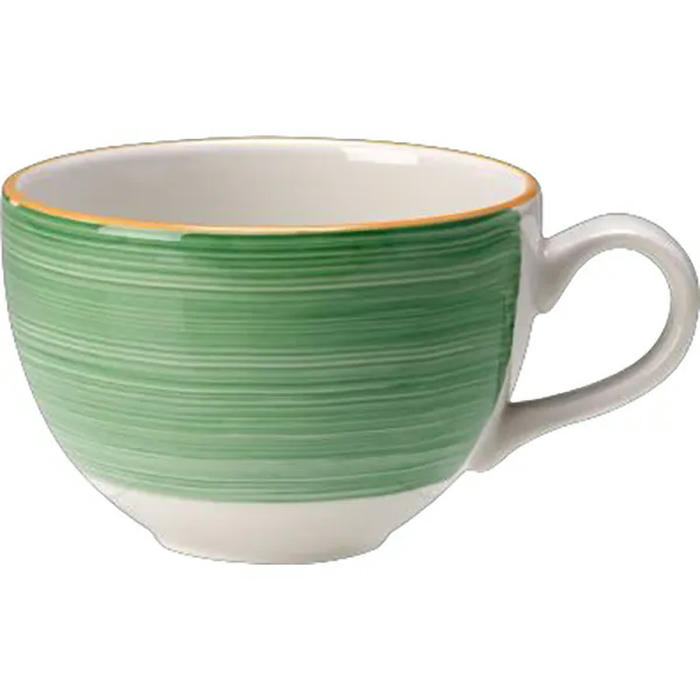 Чашка чайная «Рио Грин» фарфор 228мл D=9,H=6см белый,зелен