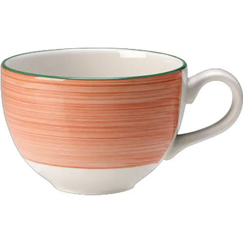 Чашка чайная «Рио Пинк»; фарфор; 227мл; D=9,H=6,L=12см; белый,розов.