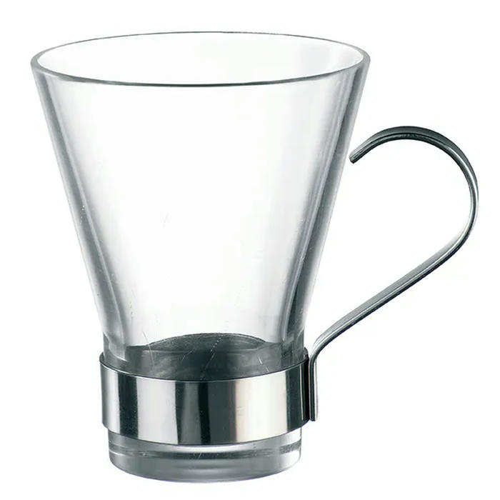 Чашка чайная с метал.подстакан. «Эпсилон» стекло 320мл D=93,H=112мм прозр