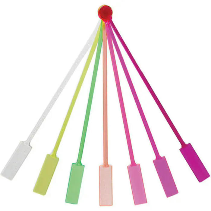 Мешалки для коктейлей «Весло»[50шт] полистирол ,L=19,5см разноцветн
