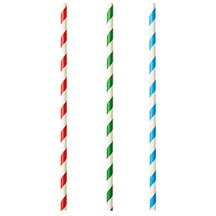 Трубочки «Спираль» без сгиба[100шт] бумага D=8,L=210мм разноцветн