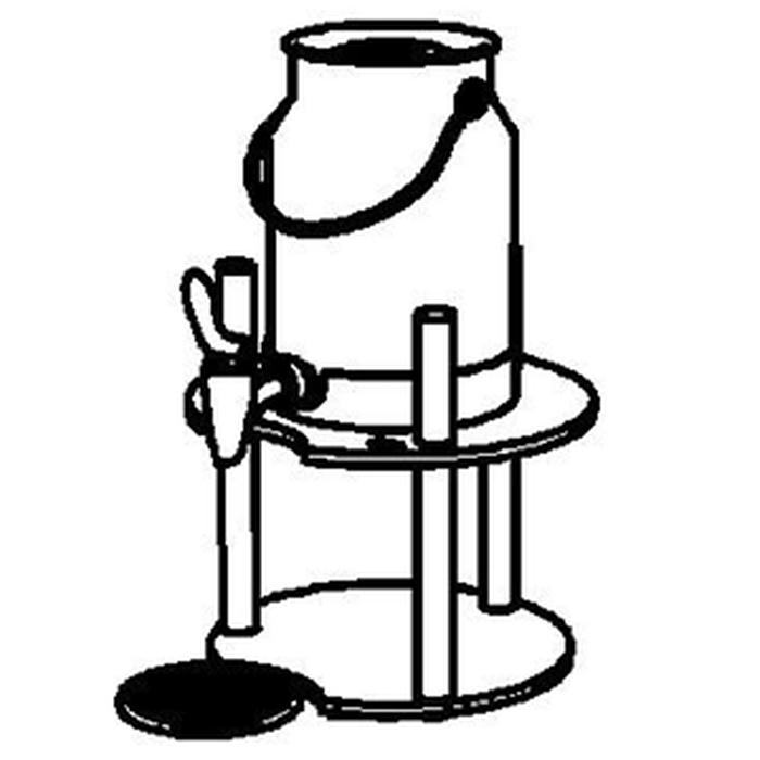 Диспенсер для молока орг.стекло сталь нерж. 3л ,H=36,L=43,B=26см