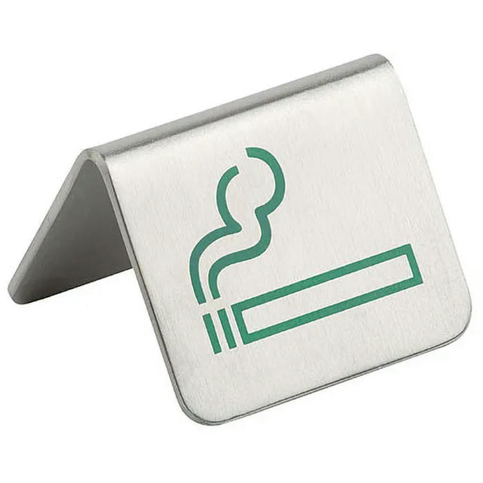 Табличка «Можно курить»[2шт] металл 100мл ,H=37,L=50,B=50мм металлич.,зелен