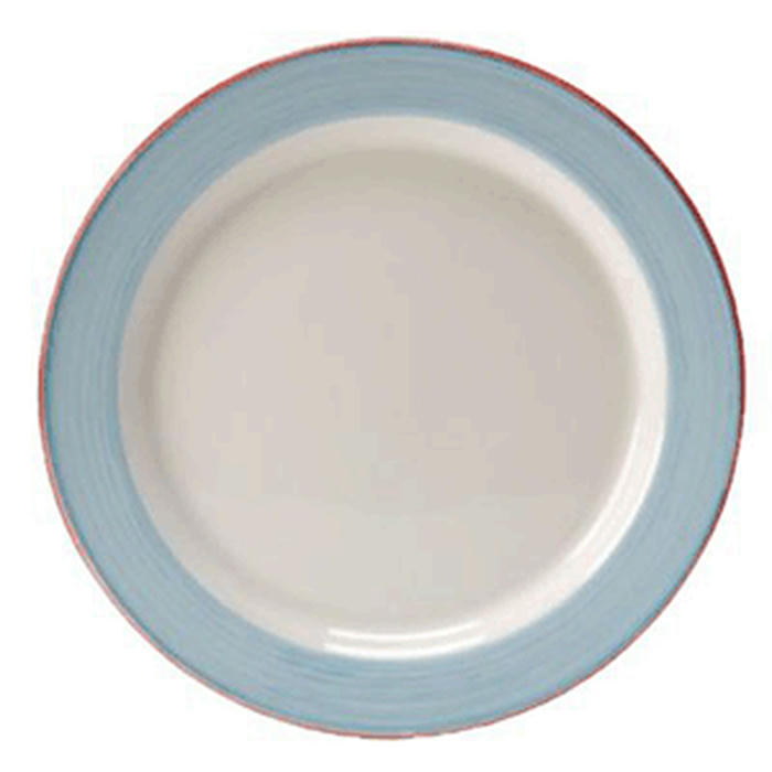 Тарелка мелкая «Рио Блю» фарфор D=16,5см белый,синий