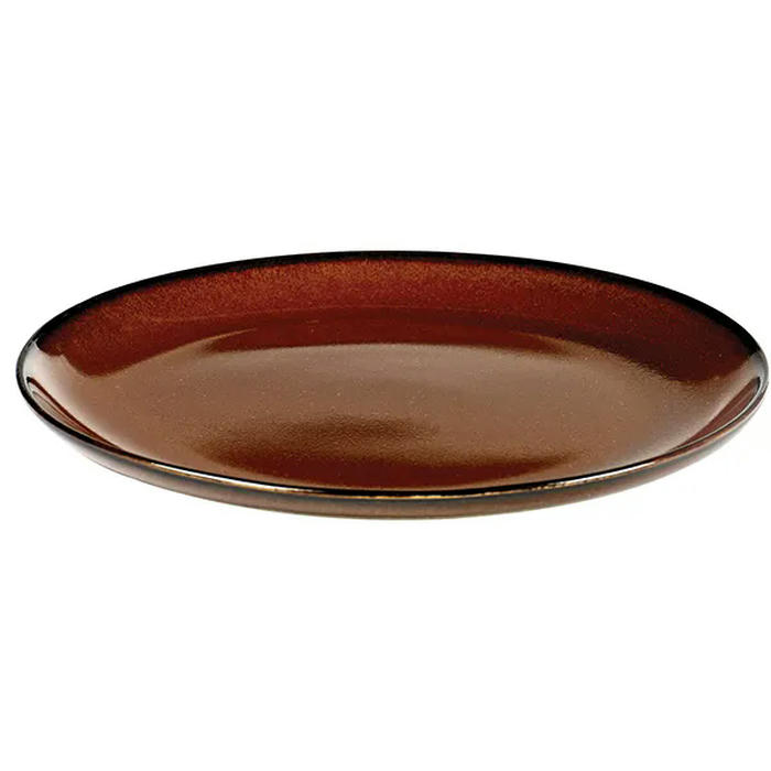 Тарелка керамика D=130,H=12мм коричнев