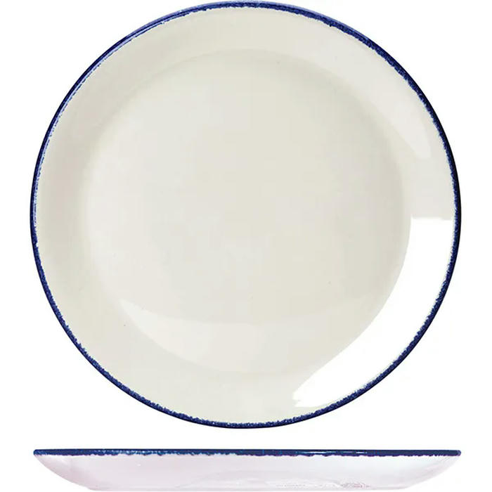 Тарелка пирожковая «Блю Дэппл» фарфор D=153,H=12мм белый,синий