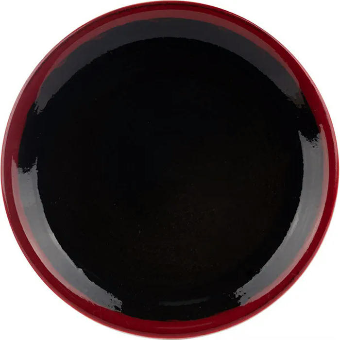 Тарелка мелкая «Кото Рэд» фарфор D=15см черный,красный