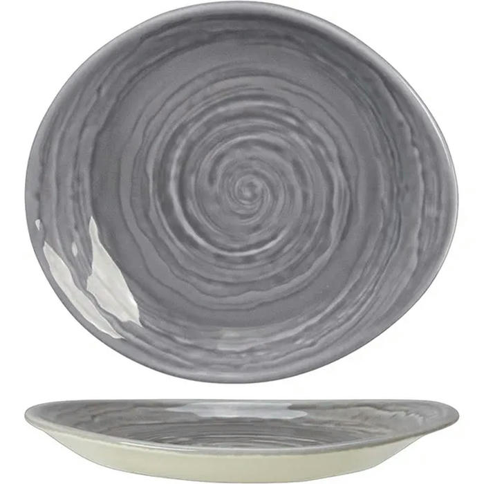 Тарелка пирожковая «Скейп Грэй» фарфор D=15,5см серый