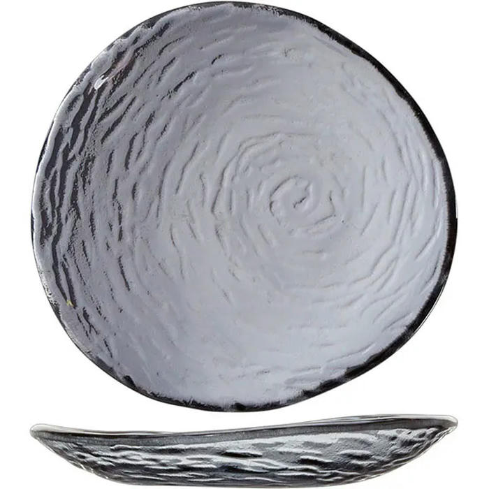 Тарелка пирожковая «Скейп Гласс» дымчатый стекло D=14см
