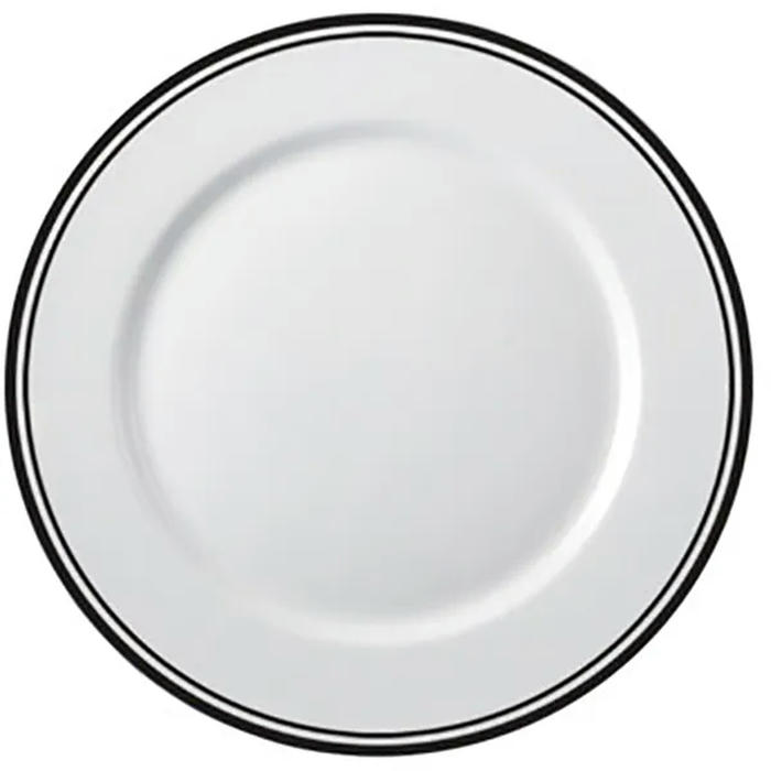 Тарелка мелкая «Ричмонд» фарфор D=16,2см белый,черный
