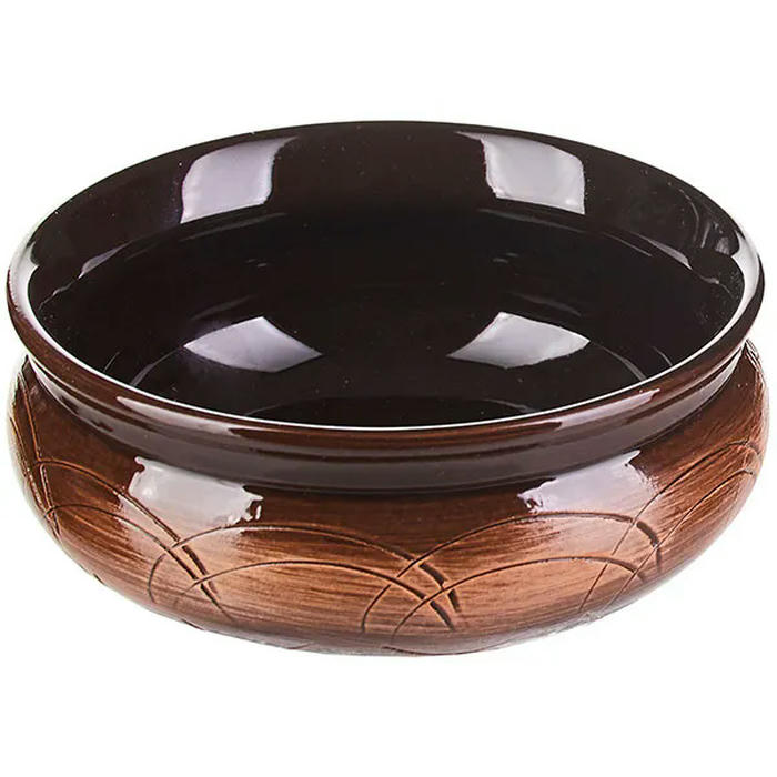 Тарелка глубокая «Скифская» керамика 0,5л D=14,H=6см коричнев
