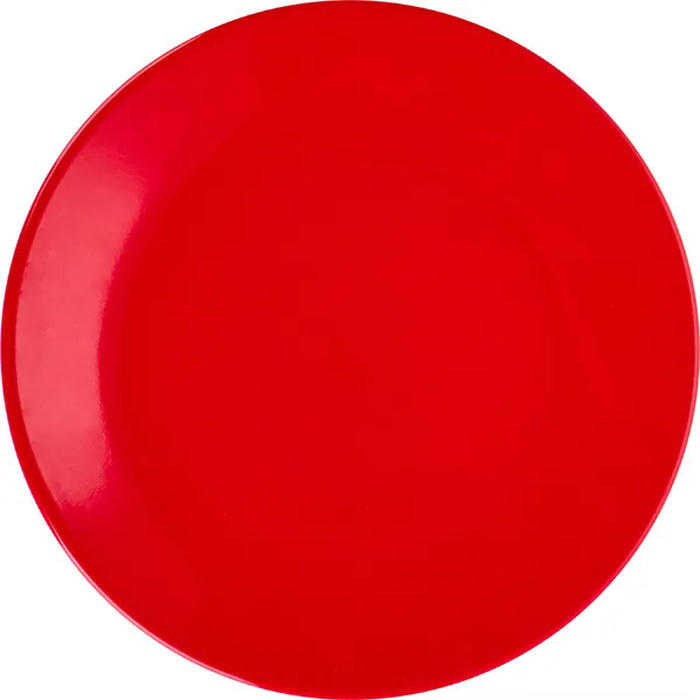 Тарелка «Фиренза Ред Контур» фарфор D=203,H=23мм красный,белый