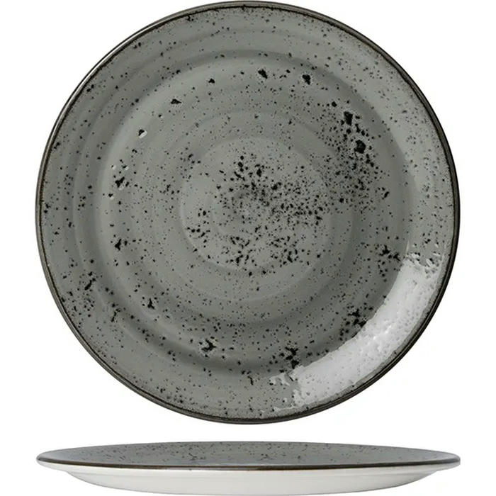 Тарелка пирожковая «Урбан» фарфор D=15,H=2см серый