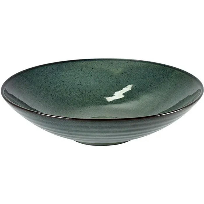 Тарелка глубокая «Аква» керамика D=23,H=6см серый,зелен