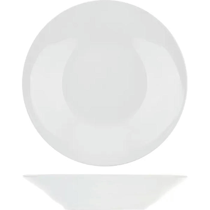 Тарелка глубокая «Коллаж» фарфор 0,75л D=22,5см белый