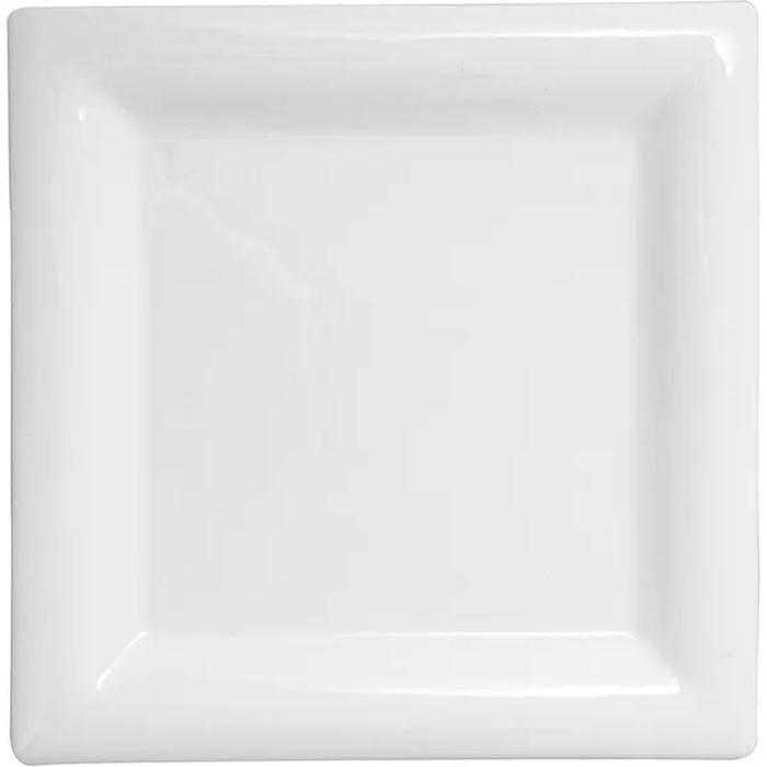 Тарелка квадратная «Кунстверк» фарфор ,H=2,L=26,B=26см белый