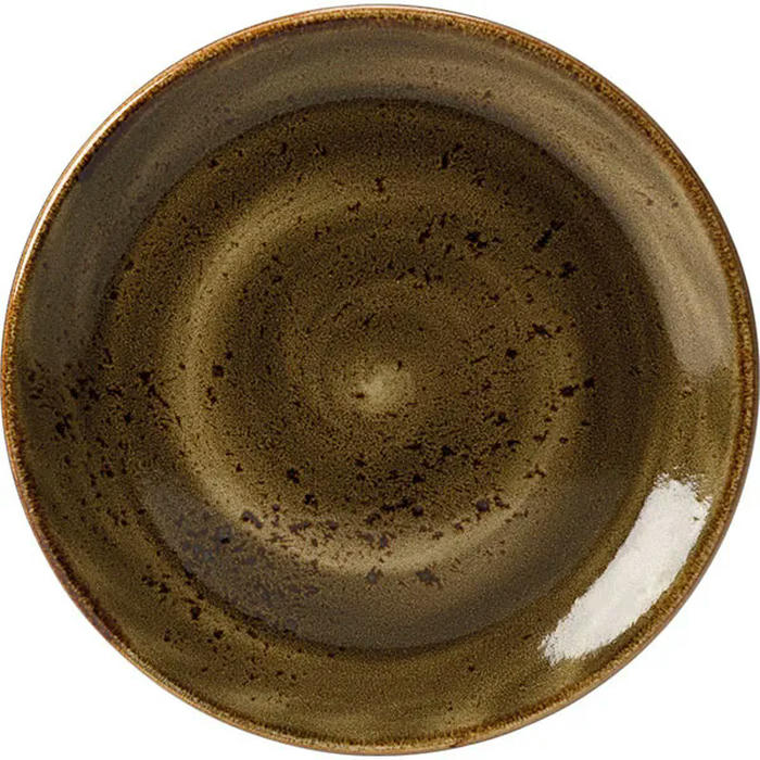 Тарелка мелкая «Крафт Браун» фарфор D=25,H=2см коричнев