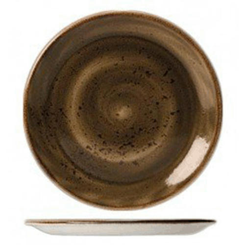 Тарелка мелкая «Крафт»; фарфор; D=28,H=2см; коричнев.