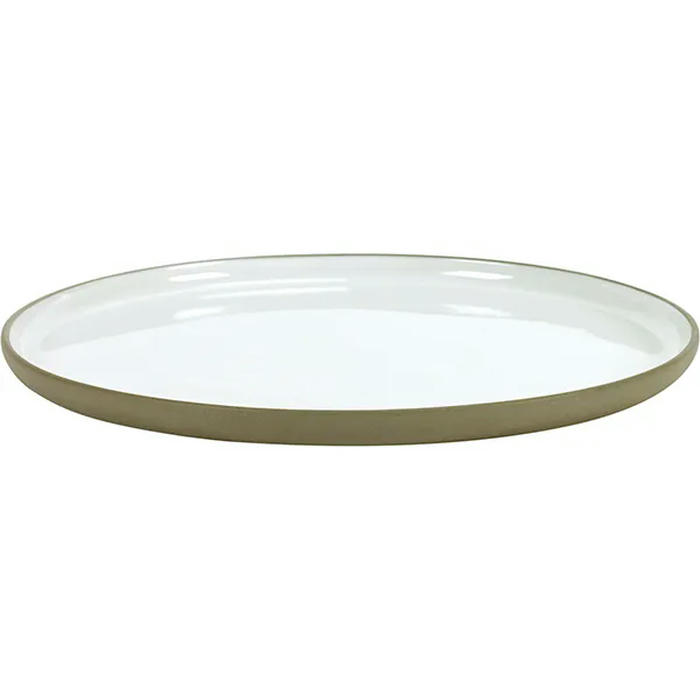 Тарелка «Даск» керамика D=24,H=1см белый,серый
