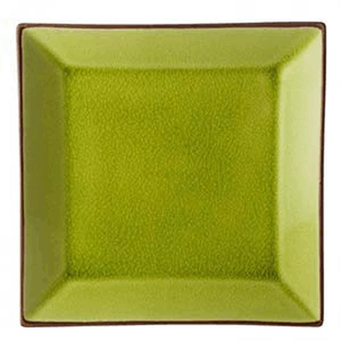 Тарелка квадратная «Сохо» керамика ,L=25,B=25см зелен