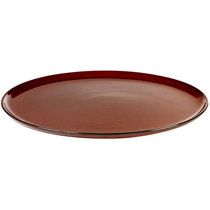 Тарелка керамика D=260,H=15мм коричнев