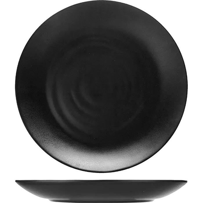 Тарелка пластик D=256,H=32мм черный