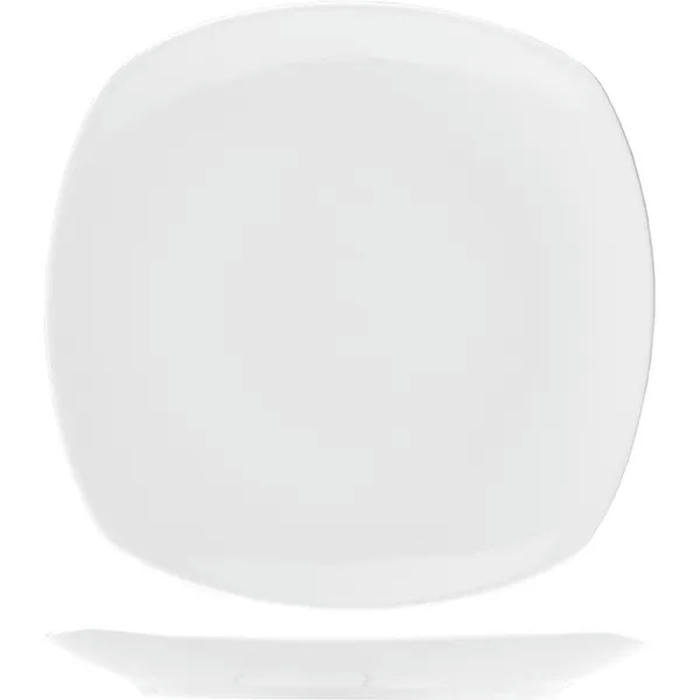 Тарелка мелкая квадратная «Гамма» фарфор ,L=25,B=25см белый