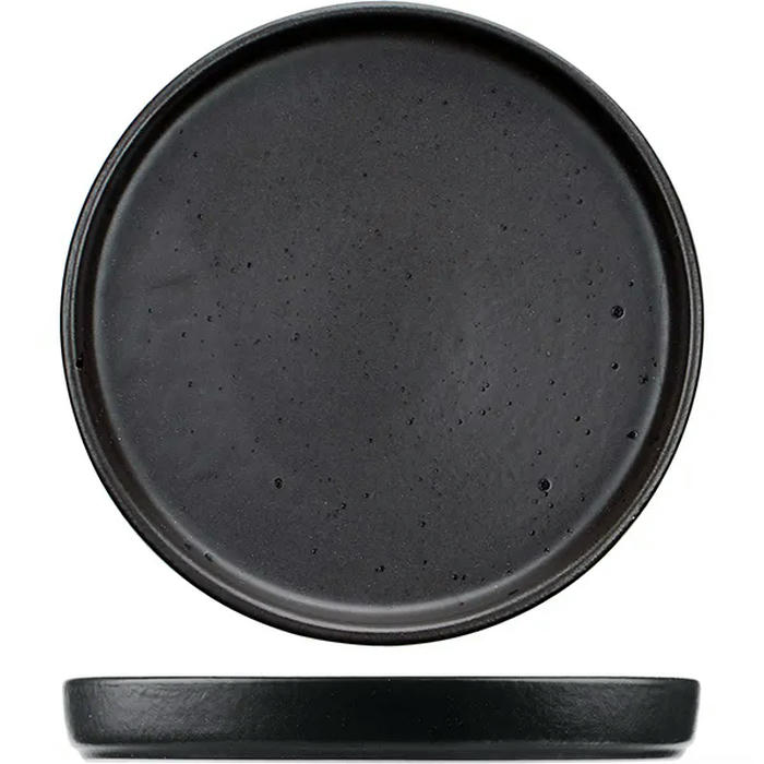 Тарелка с бортом «Оникс» керамика D=20см черный