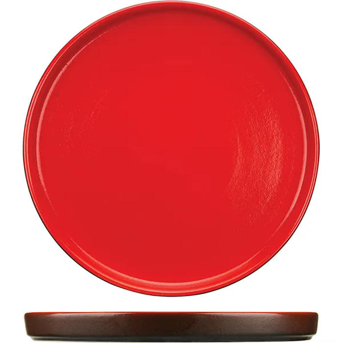 Тарелка с бортом «Кармин» керамика D=26,H=3см красный,черный