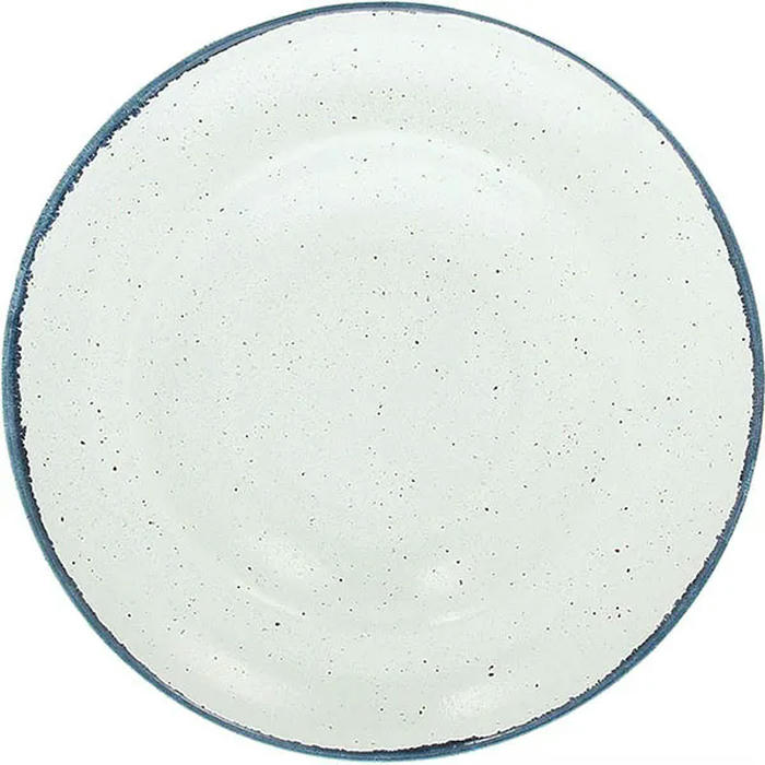 Тарелка для пасты «Органика» фарфор D=27см белый,синий