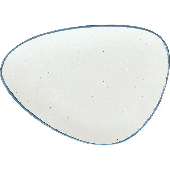 Тарелка  мелкая «Органика»; фарфор; L=28,B=20.5см; белый,синий