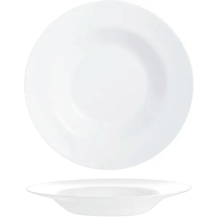 Тарелка для пасты «Эволюшнс Уайт» стекло 1,15л D=285,H=45мм белый