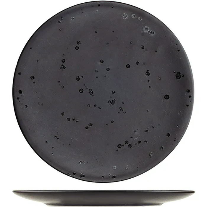 Тарелка плоская «Оникс» керамика D=21см черный