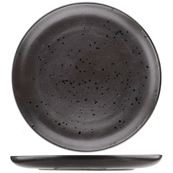 Тарелка б/полей «Оникс» керамика D=30см черный