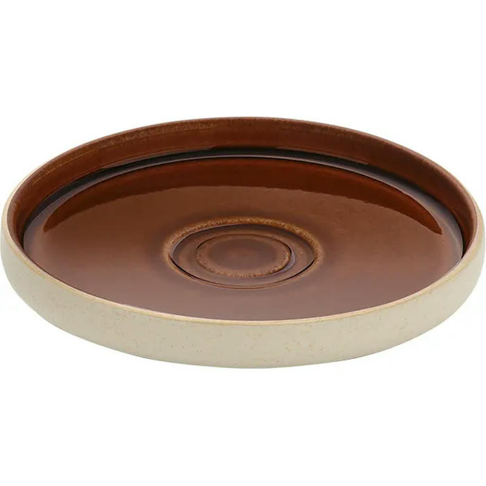 Тарелка мелкая «Нара» керамика D=15см коричнев