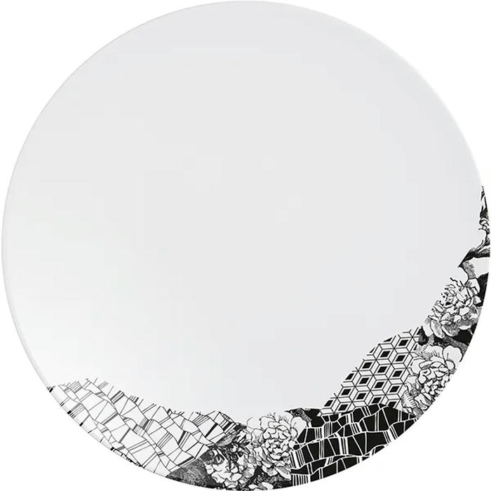 Тарелка мелкая «Фрагмент Ардуаз» фарфор D=28,5см белый,серый