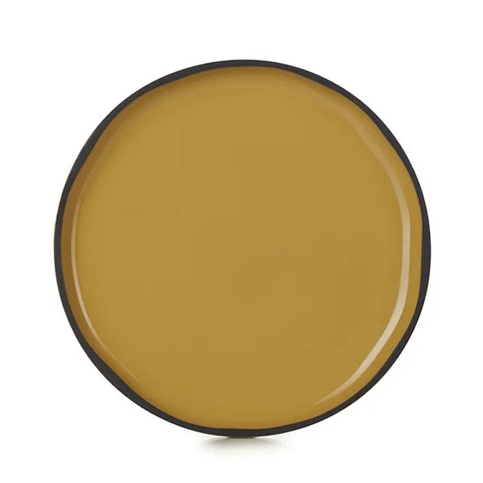 Тарелка с высоким бортом «Карактэр» керамика D=150,H=15мм желт