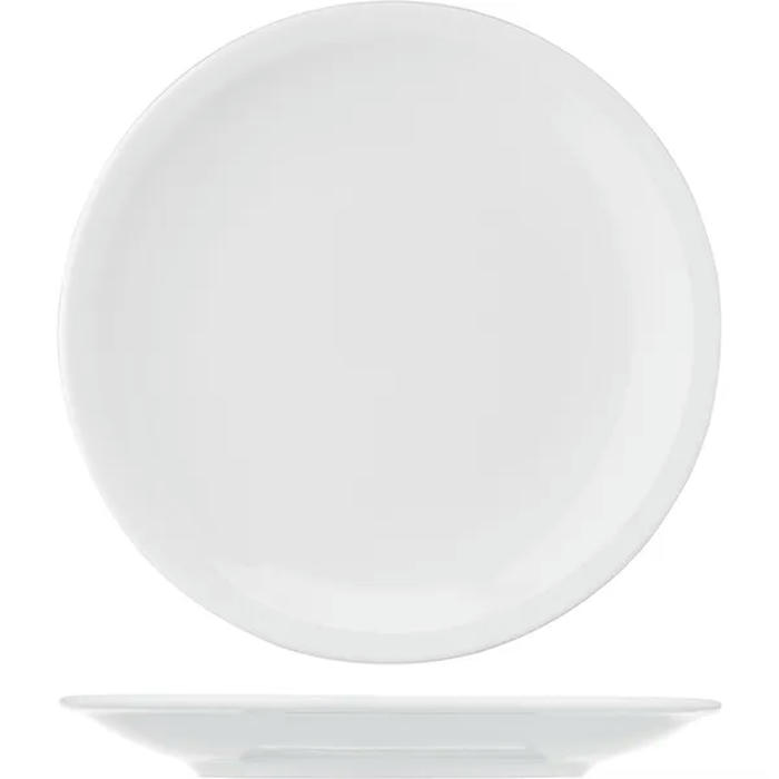Тарелка мелкая «Катя» фарфор D=21см белый