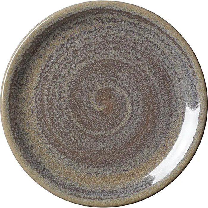 Тарелка пирожковая «Революшн Гранит» фарфор D=154,H=10мм серый,коричнев