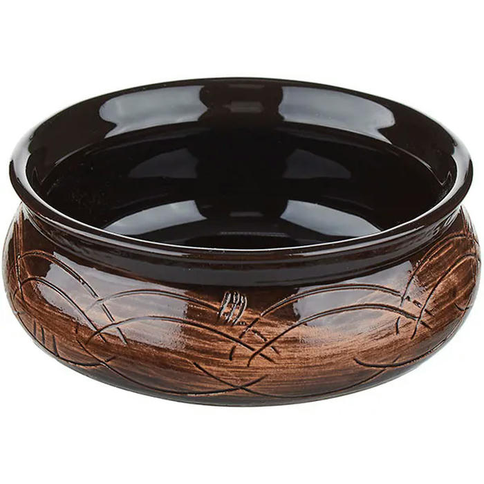 Тарелка глубокая «Скифская» керамика 300мл коричнев