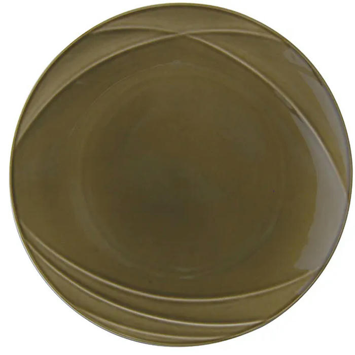 Тарелка фарфор D=28см коричнев